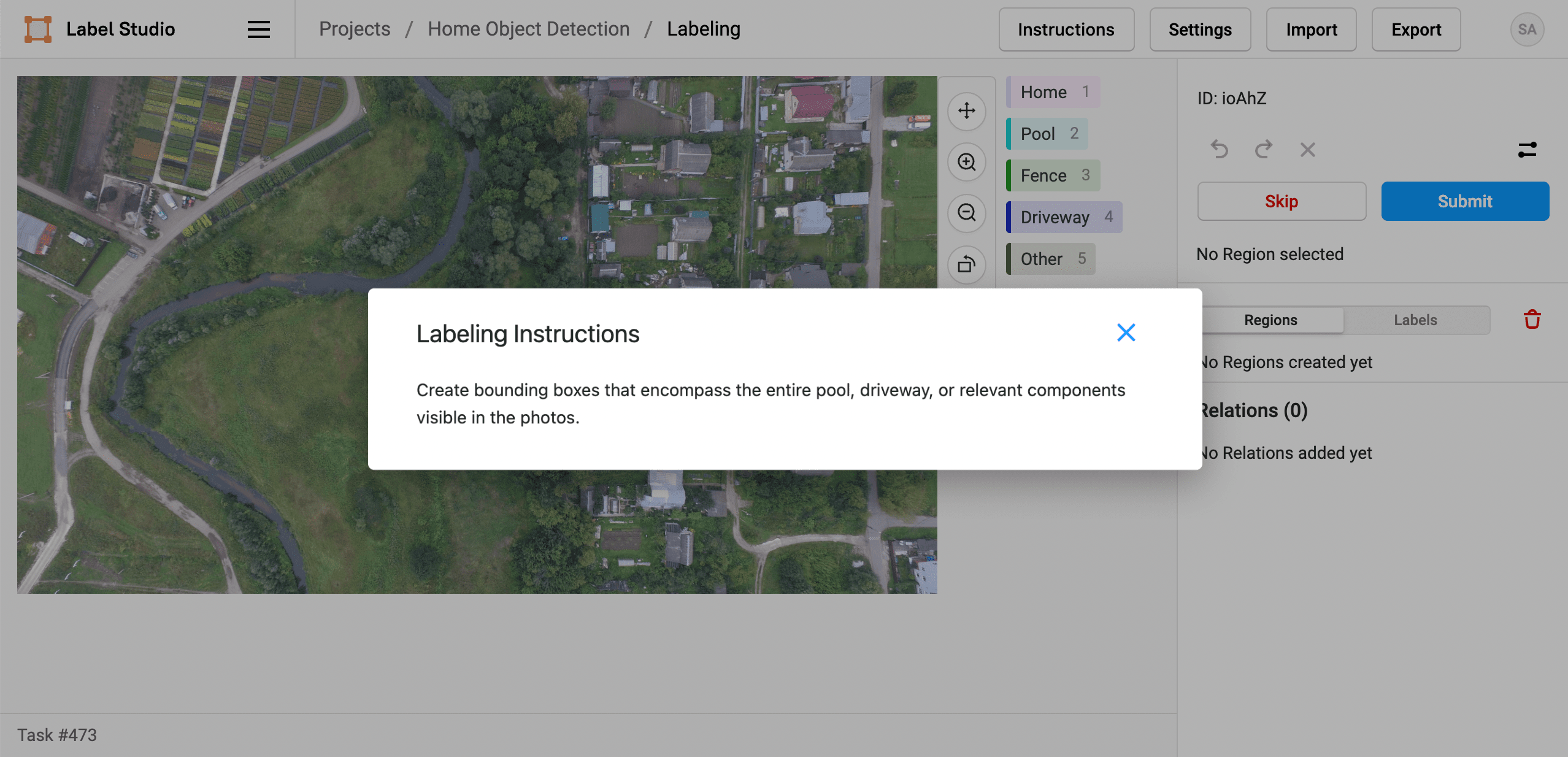 Screenshot of the best practices added to the instructions for a data labeling project in the Label Studio UI and visible when labeling begins.